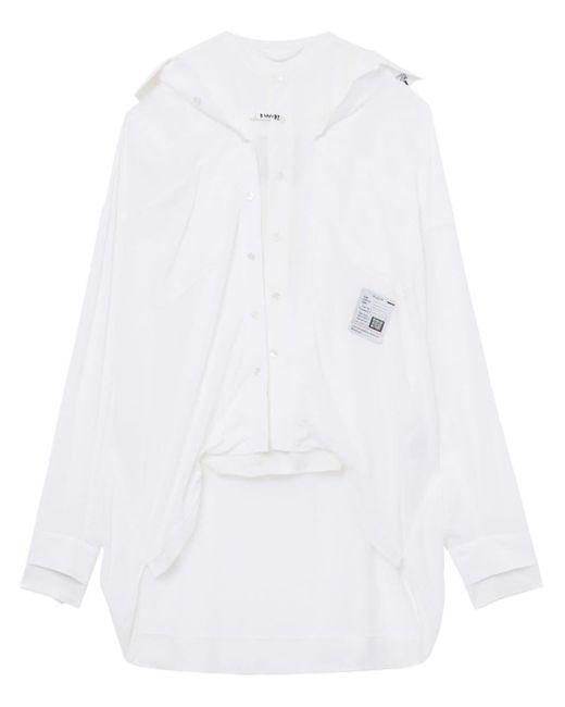 Maison Mihara Yasuhiro White Double-layered Shirt