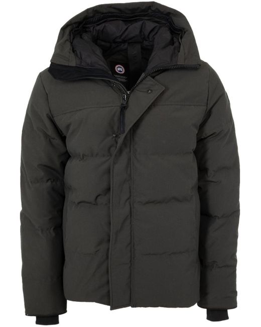 Canada Goose Logo Patch Hooded Jacket in Black for Men Lyst UK