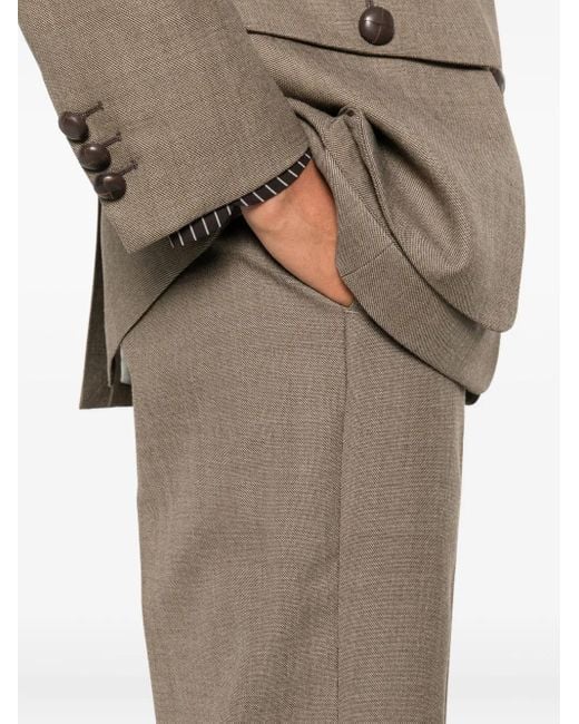 Seafarer Gray Ausgestellte Hose mit Ringdetail