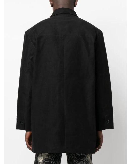 GALLERY DEPT. Black Razor Button-Up Cotton Coat for men