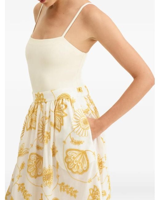 Eres White Calie Midi Skirt