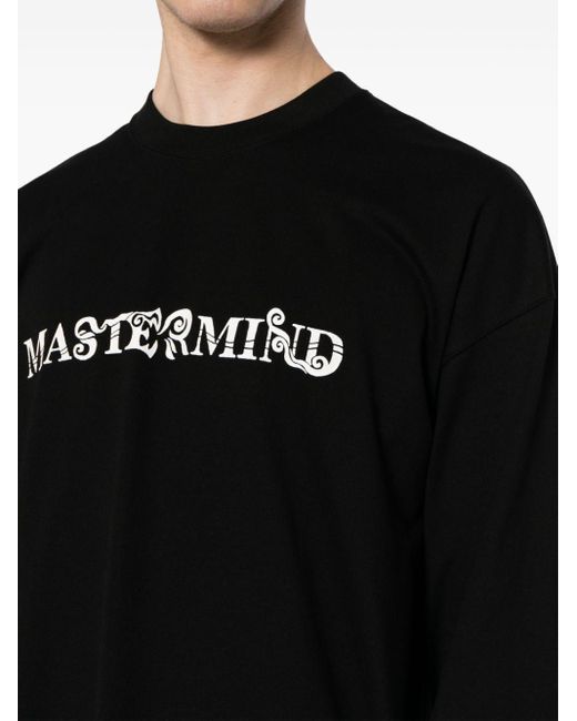 メンズ Mastermind Japan ロゴ ロングtシャツ Black