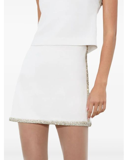 Alice + Olivia White Aline Mini Skirt