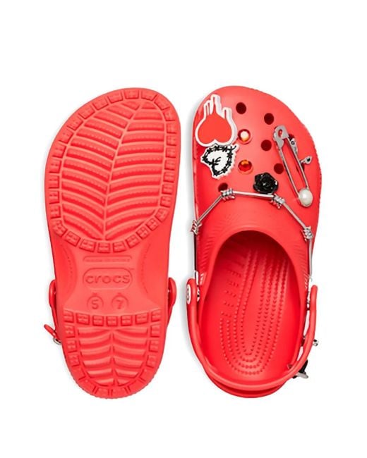 CROCSTM Red X Karol G Classic "Flame" Sandals for men