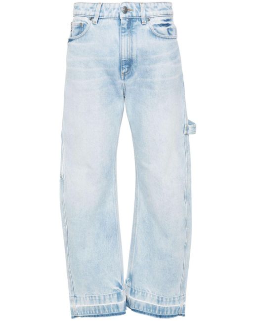 Stella McCartney Blue Halbhohe Tapered-Jeans