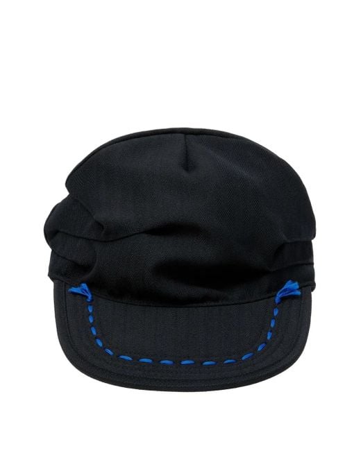 Adererror Stitched-brim Baseball Cap Blue