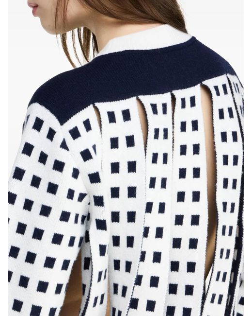 J.W. Anderson ジャカード スリット セーター White