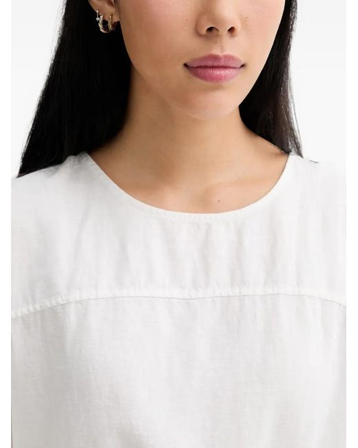Marc O' Polo White Tie-Back Shift Mini Dress