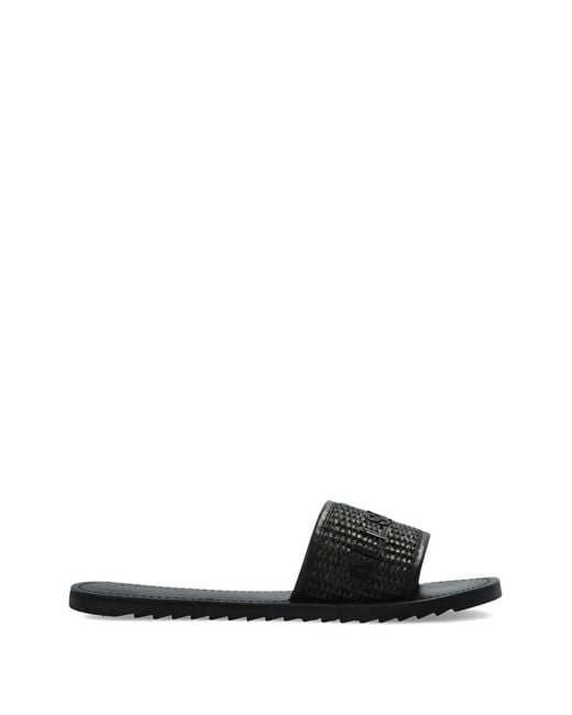 AllSaints White Hoxton Woven Slides