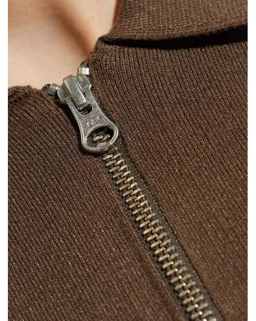 Samsøe & Samsøe Brown Half-Zip Polo Shirt for men