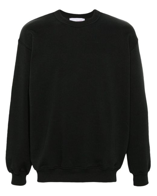 Giada Benincasa Black Logo-embroidered Cotton Sweatshirt