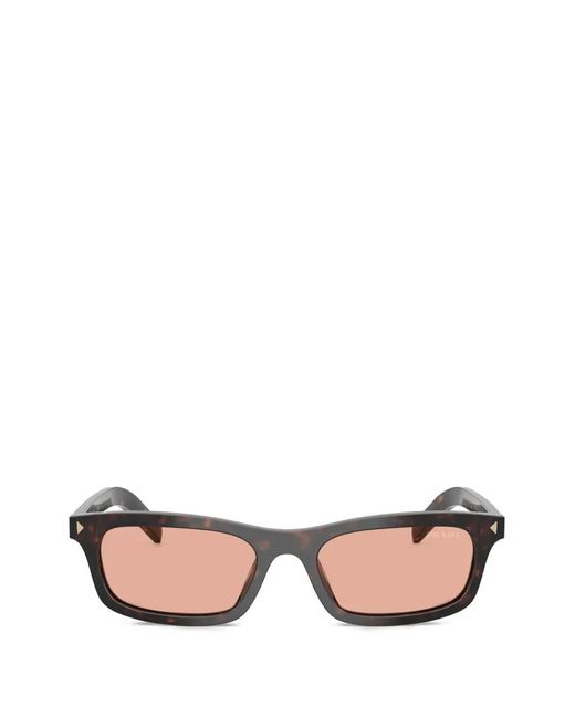 Prada Pink Rectangle-Frame Sunglasses