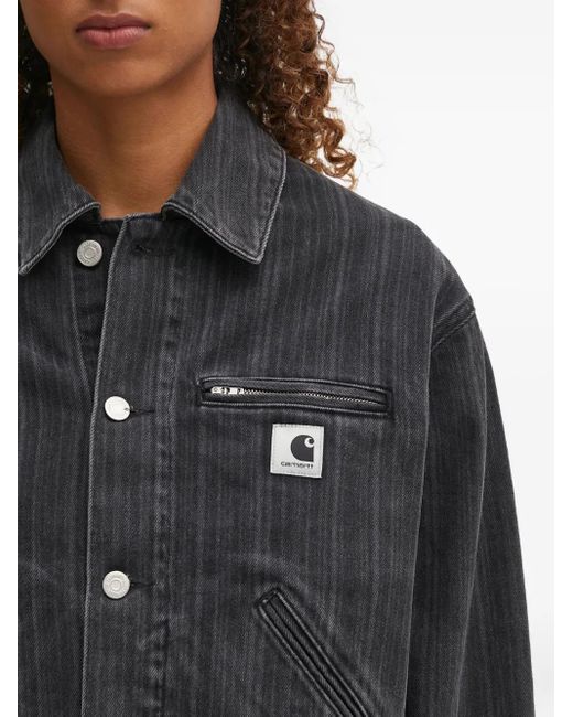 Carhartt Black Zip-Pocket Denim Jacket
