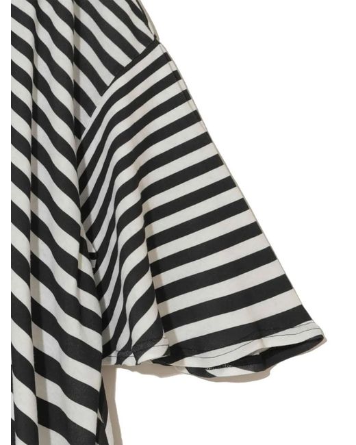 Undercover Black Asymmetric Striped T-Shirt