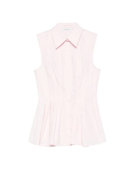 Sportmax Pink Chemise Certosa À Design Plissé