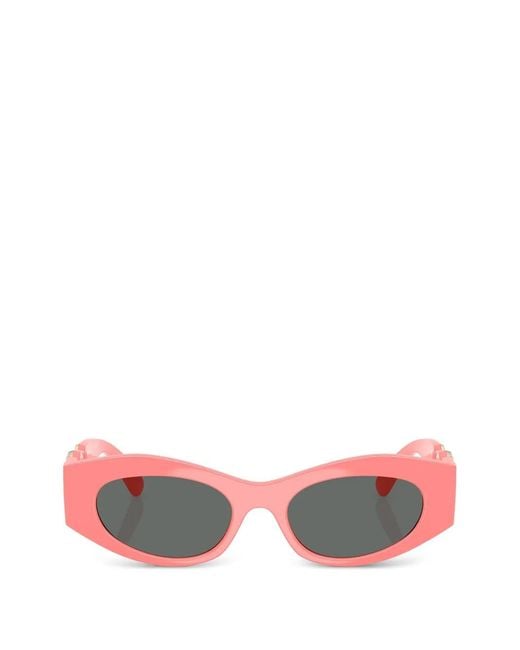 Versace Pink Medusa Head-Embossed Sunglasses