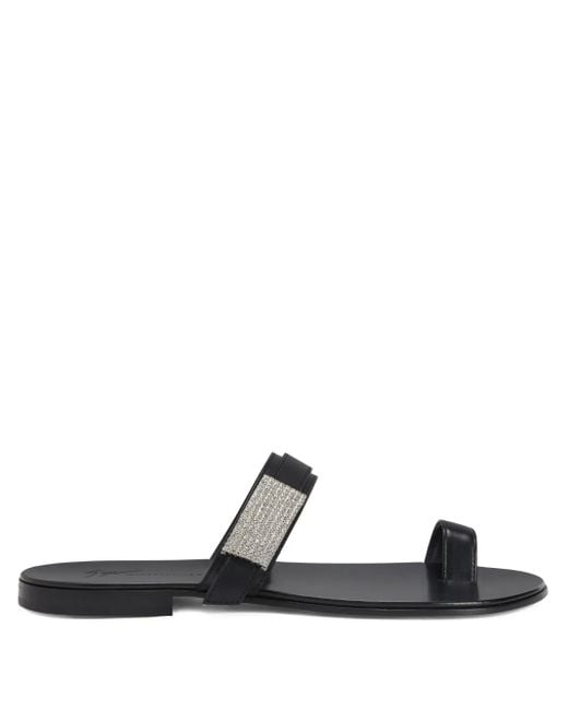 Giuseppe Zanotti Black Flavien Slides for men