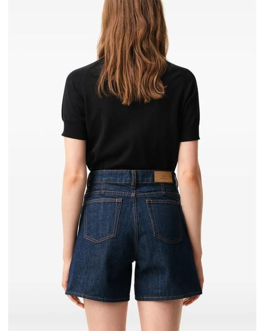 AMI Black Wool Short Sleeves Ami De Coeur Cardigan