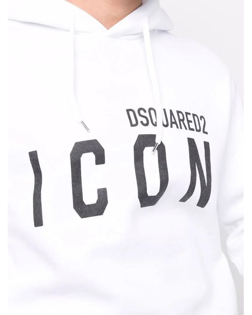 DSquared² White Sweatshirt With Logo for men