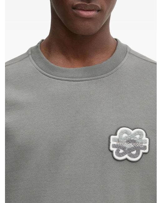 Sudadera con parche bordado Filling Pieces de color Gray