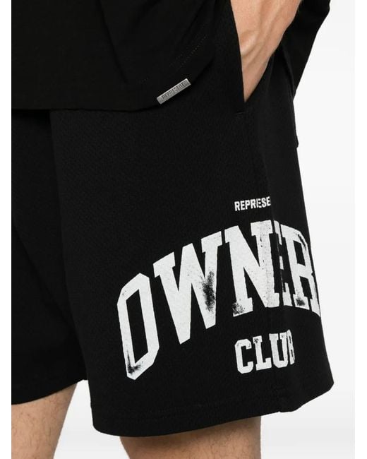 Represent Black Owners Logo-Print Shorts for men