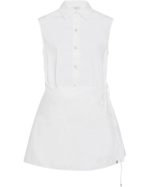 Chemise Nouée Devant À Design Sans Manches Rosetta Getty en coloris White