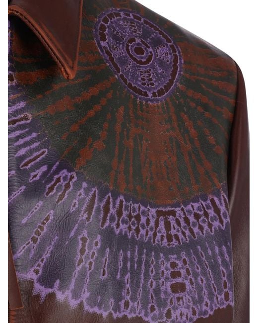 KHOKI Brown Veste Ceinturée À Imprimé Graphique for men
