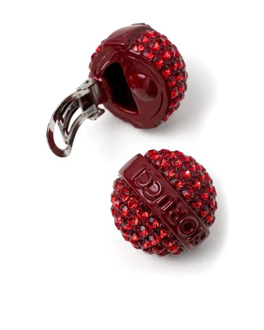 Fiorucci Red Ohrringe Mit Kristallen