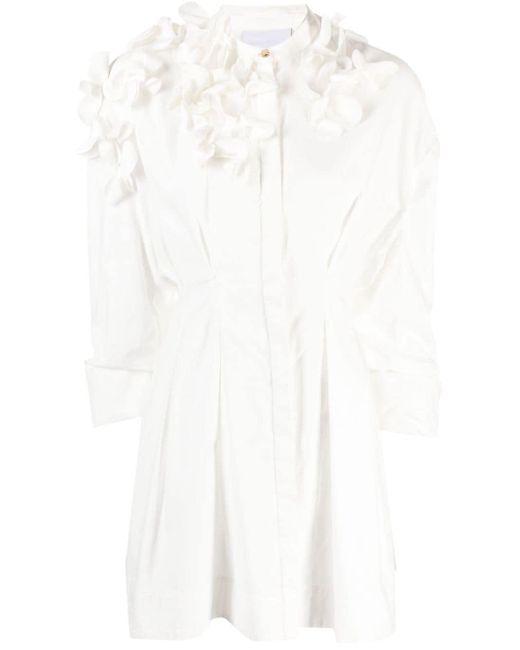 Acler White Rannoch Organic Cotton Minidress