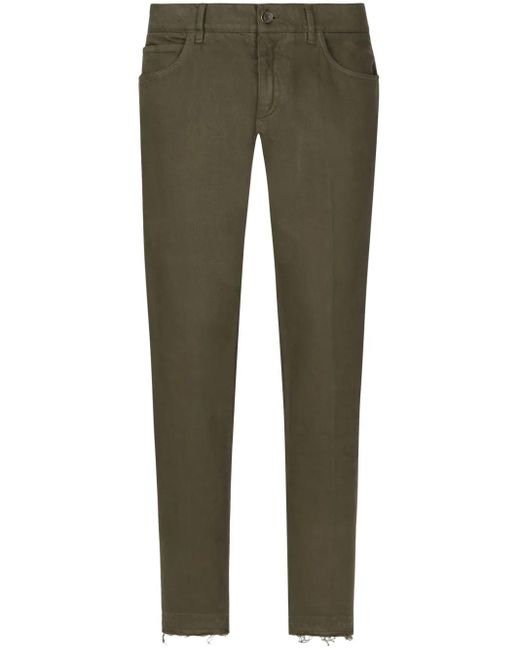 Dolce & Gabbana Green Cotton Slim-Fit Jeans for men