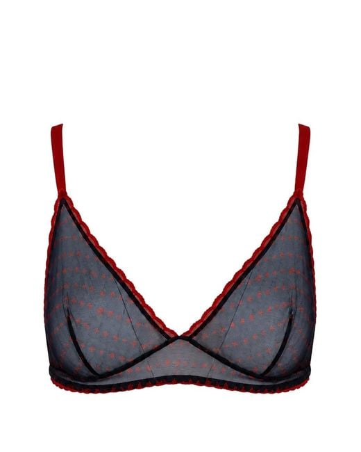 Laura Urbinati Black Soutien-Gorge Transparent À Motif