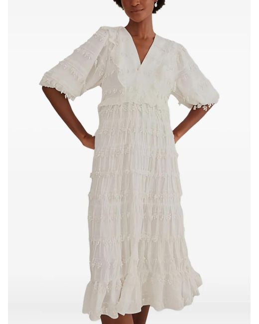 Farm Rio Jurk Met Ruches in het White