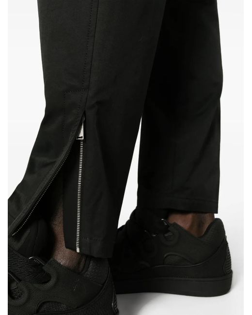Lanvin Black Cotton Blend Biker Trousers for men