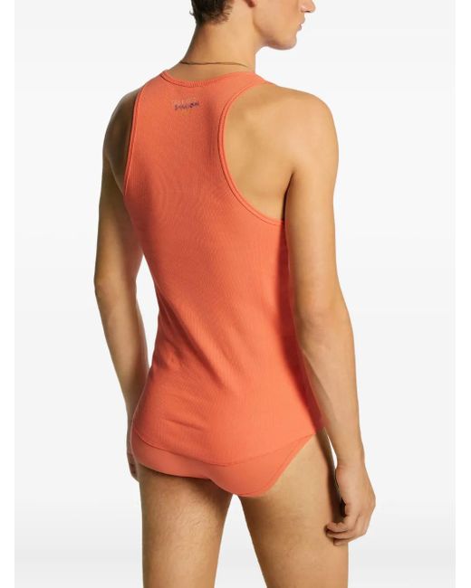 DSquared² Pink Ribbed Tank Top for men