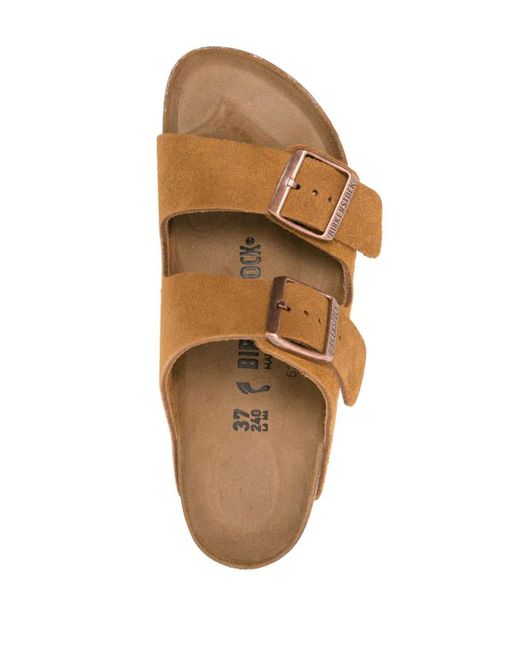 Birkenstock Brown Arizona Suede Flat Sandals