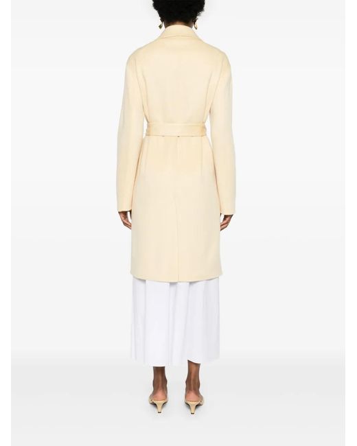 Fabiana Filippi Natural Belted Cashmere Long Coat