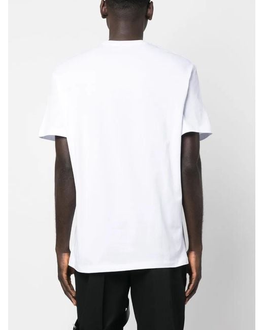 Raf Simons White Graphic-Print Short-Sleeve T-Shirt