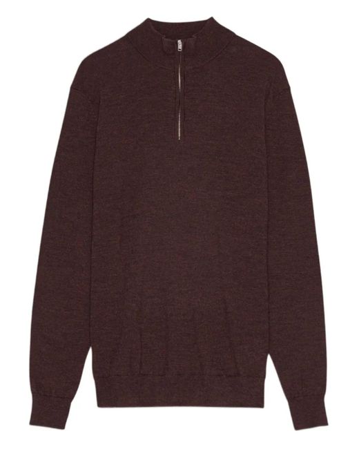 NN07 Purple Wool Sweater for men