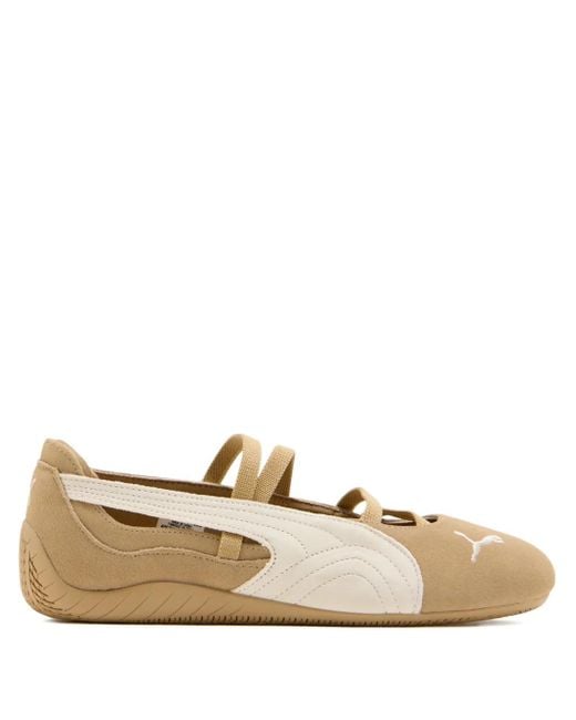 PUMA White Speedcat Suede Sneakerinas