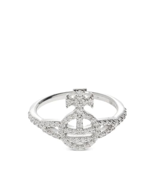 Vivienne Westwood White Calliope Orb Ring