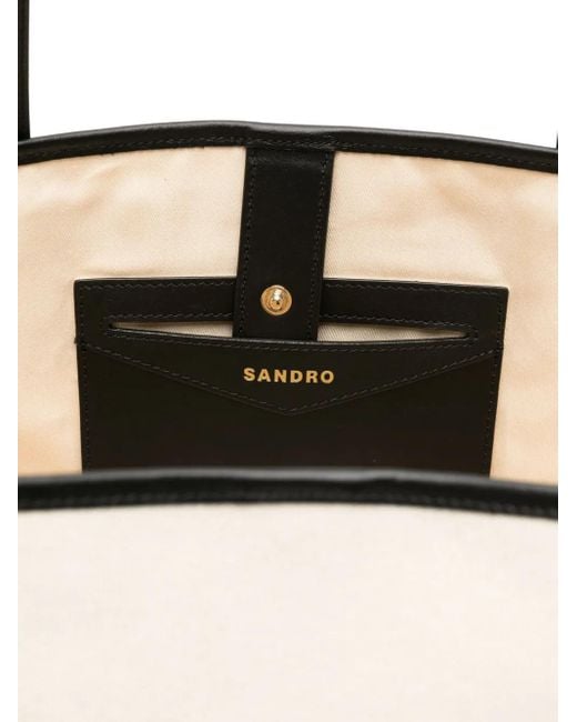 Sandro White Schultertasche Mit Gg-Muster