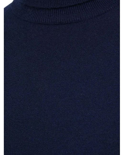 Benetton Blue Roll-Neck Knitted Sweater