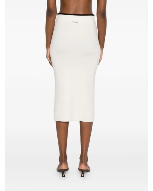 Pinko Geribbelde Rok in het White