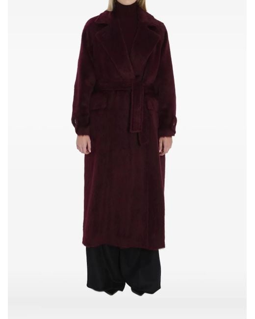 Cappotto Con Cintura di Max Mara in Red