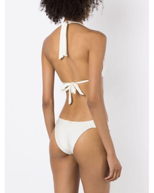 Bikini à ornements de perles Adriana Degreas en coloris White