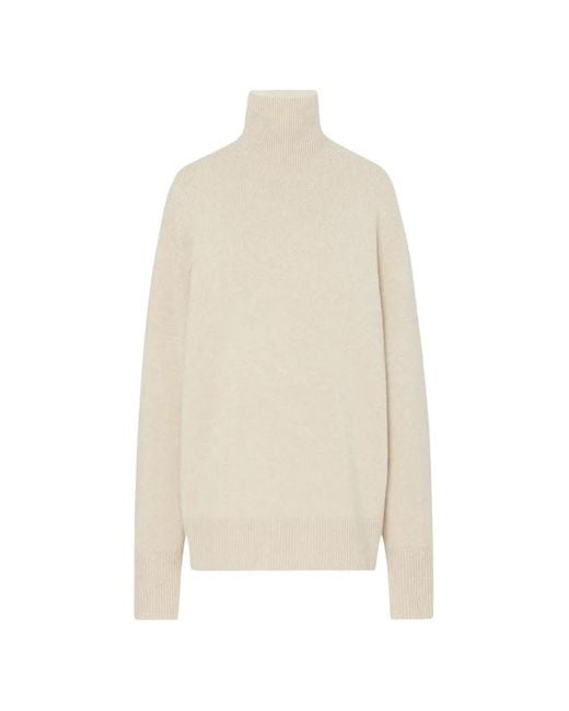 The Row White Stepny Turtleneck Sweater