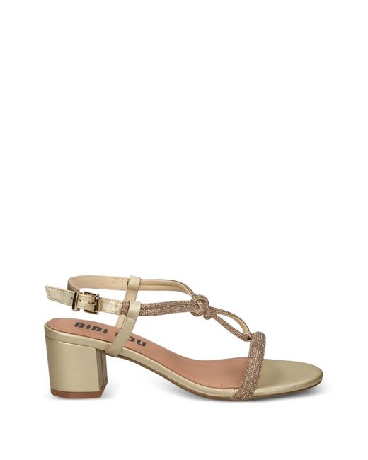 Bibi Lou Natural Crystal-Embellished Sandals