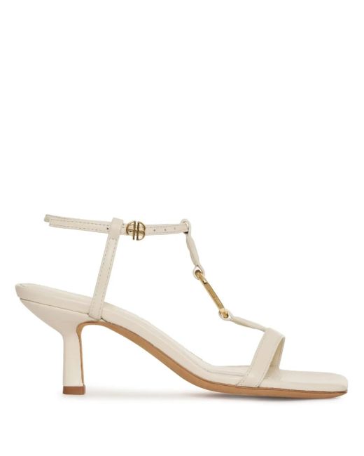 Anine Bing White Kiera 50Mm Square-Toe Sandals