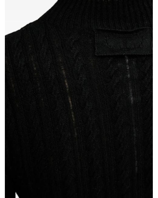Twinset Black Cable-Knit Jumper