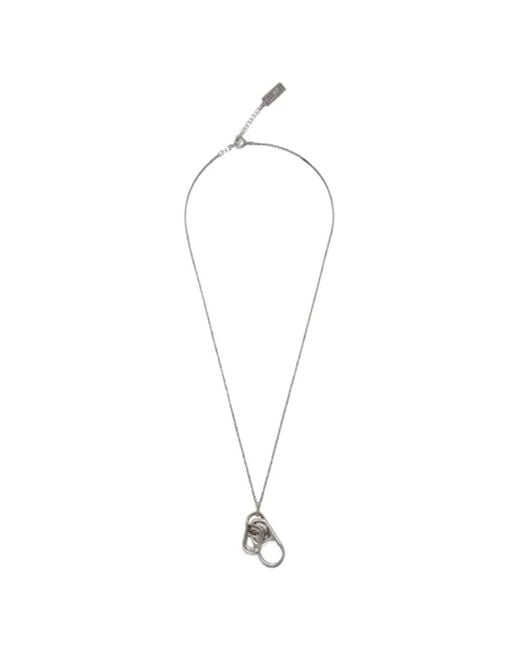 MM6 by Maison Margiela White Pull-Tab Pendant Necklace